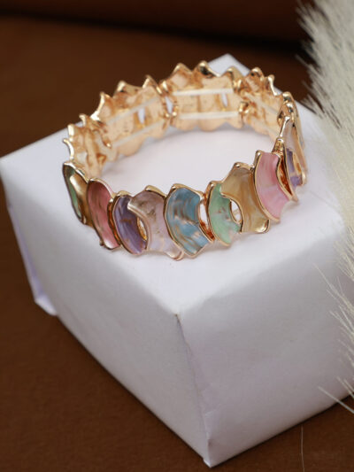 Fancy Multi coloured Elastic Bracelet
